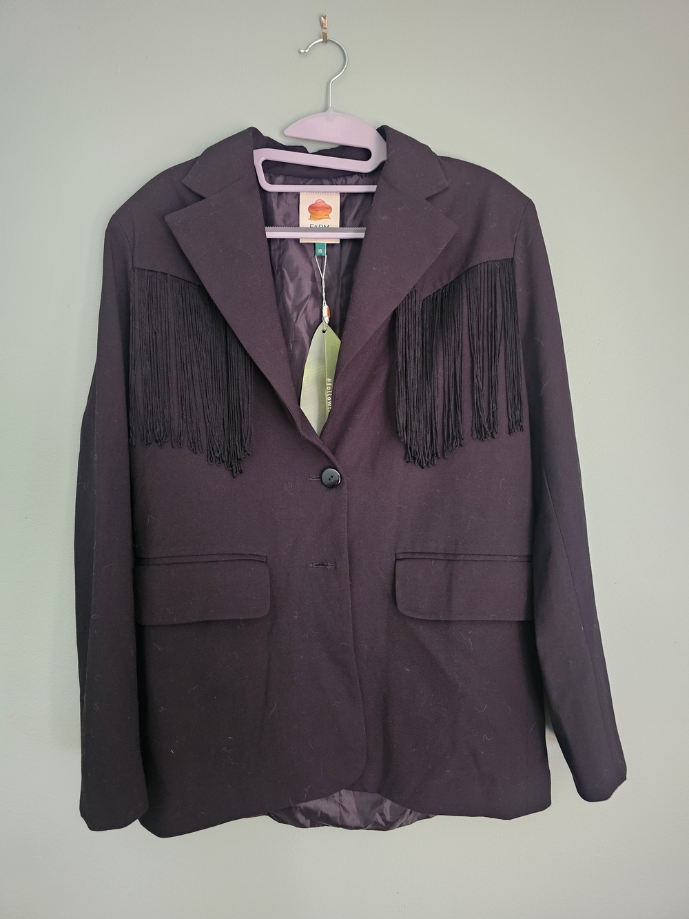NWT Farm Rio Fringe Blazer Jacket